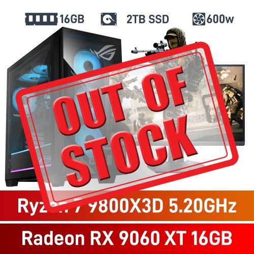 ASUS ROG GM700 (2025) Gaming PC — AMD Ryzen 7 9800X3D / Radeon RX 9060 XT / 16GB DDR5-5600 / 2TB Gen4 NVMe SSD / Windows 11 Home ASUS ROG GM700 (2025) Gaming PC — AMD Ryzen 7 9800X3D / Radeon RX 9060 XT / 16GB DDR5-5600 / 2TB Gen4 NVMe SSD / Windows 11 Home