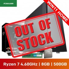 PCBuilder HOME MASTER Home & Office Desktop PC — AMD Ryzen 7 5700G / 8GB DDR4-3200 / 500GB NVMe SSD / Windows 11 Home