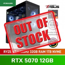 PCBuilder MAVERICK Gaming PC — AMD Ryzen 5 7600 / 32GB DDR5-6000 / GeForce RTX 5070 12GB / 1TB Gen4 NVMe SSD / Windows 11 Home — Powered by ASUS PCBuilder MAVERICK Gaming PC — AMD Ryzen 5 7600 / 32GB DDR5-6000 / GeForce RTX 5070 12GB / 1TB Gen4 NVMe SSD / Windows 11 Home — Powered by ASUS