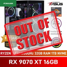 PCBuilder MAXIMUS Gaming PC — AMD Ryzen 7 7800X3D / 32GB DDR5-6000 / Radeon RX 9070 XT 16GB / 1TB Gen4 NVMe SSD / Windows 11 Home — Powered by ASUS PCBuilder MAXIMUS Gaming PC — AMD Ryzen 7 7800X3D / 32GB DDR5-6000 / Radeon RX 9070 XT 16GB / 1TB Gen4 NVMe SSD / Windows 11 Home — Powered by ASUS