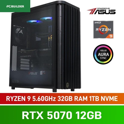 PCBuilder MICHELANGELO Creator PC — AMD Ryzen 9 9900X / 32GB DDR5-6000 / GeForce RTX 5070 12GB / 1TB Gen5 NVMe SSD / Windows 11 Home — Powered by ASUS PCBuilder MICHELANGELO Creator PC — AMD Ryzen 9 9900X / 32GB DDR5-6000 / GeForce RTX 5070 12GB / 1TB Gen5 NVMe SSD / Windows 11 Home — Powered by ASUS