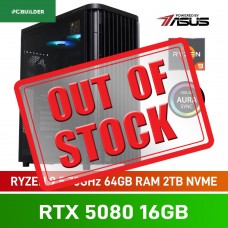 PCBuilder REMBRANDT Creator PC — AMD Ryzen 9 9950X / 64GB DDR5-6000 / GeForce RTX 5080 16GB / 2TB Gen5 NVMe SSD / Windows 11 Home — Powered by ASUS PCBuilder REMBRANDT Creator PC — AMD Ryzen 9 9950X / 64GB DDR5-6000 / GeForce RTX 5080 16GB / 2TB Gen5 NVMe SSD / Windows 11 Home — Powered by ASUS