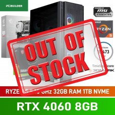PCBuilder SPECIALIST Gaming PC — AMD Ryzen 5 7600 / 32GB DDR5-5600 / GeForce RTX 4060 8GB / 1TB Gen4 NVMe SSD / Windows 11 Home PCBuilder SPECIALIST Gaming PC — AMD Ryzen 5 7600 / 32GB DDR5-5600 / GeForce RTX 4060 8GB / 1TB Gen4 NVMe SSD / Windows 11 Home