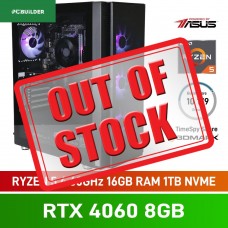 PCBuilder TITAN Gaming PC — AMD Ryzen 5 5600X / 16GB DDR4-3600 / GeForce RTX 4060 8GB / 1TB Gen4 NVMe SSD / Windows 11 Home — Powered by ASUS PCBuilder TITAN Gaming PC — AMD Ryzen 5 5600X / 16GB DDR4-3600 / GeForce RTX 4060 8GB / 1TB Gen4 NVMe SSD / Windows 11 Home — Powered by ASUS