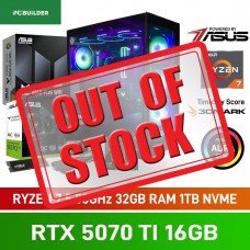 PCBuilder VALOUR Gaming PC — AMD Ryzen 7 9700X / 32GB DDR5-6000 / GeForce RTX 5070 Ti 16GB / 1TB Gen4 NVMe SSD / Windows 11 Home — Powered by ASUS PCBuilder VALOUR Gaming PC — AMD Ryzen 7 9700X / 32GB DDR5-6000 / GeForce RTX 5070 Ti 16GB / 1TB Gen4 NVMe SSD / Windows 11 Home — Powered by ASUS