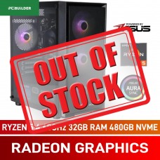 PCBuilder WARDEN Gaming PC — AMD Ryzen 5 8600G / 32GB DDR5-6000 / AMD Radeon Graphics / 480GB Gen4 NVMe SSD / Windows 11 Home — Powered by ASUS PCBuilder WARDEN Gaming PC — AMD Ryzen 5 8600G / 32GB DDR5-6000 / AMD Radeon Graphics / 480GB Gen4 NVMe SSD / Windows 11 Home — Powered by ASUS