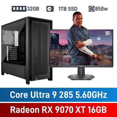 Intel Core Ultra 9 285 / Radeon RX 9070 XT / 32GB RGB DDR5-6000 / 1TB NVMe SSD COMMANDER Gaming PC