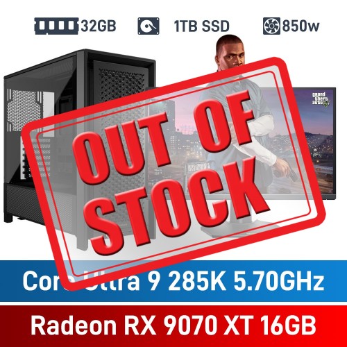 Intel Core Ultra 9 285K / Radeon RX 9070 XT / 32GB RGB DDR5-6000 / 1TB NVMe SSD COMMANDER Gaming PC Intel Core Ultra 9 285K / Radeon RX 9070 XT / 32GB RGB DDR5-6000 / 1TB NVMe SSD COMMANDER Gaming PC