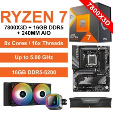 Ryzen 7 7800X3D / Gigabyte B650 Gaming X Wi-Fi Motherboard / 16GB DDR5-5200 / 240mm AIO Upgrade Kit
