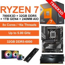 Ryzen 7 7800X3D / Gigabyte B650 Gaming X Wi-Fi Motherboard / 32GB DDR5-6000 / 1TB NVMe Gen4 SSD / 240mm AIO Upgrade Kit