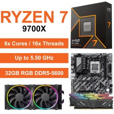 AMD Ryzen 7 9700X / B840M Motherboard / 32GB RGB DDR5-5600 / Liquid Cooling Upgrade Kit AMD Ryzen 7 9700X / B840M Motherboard / 32GB RGB DDR5-5600 / Liquid Cooling Upgrade Kit