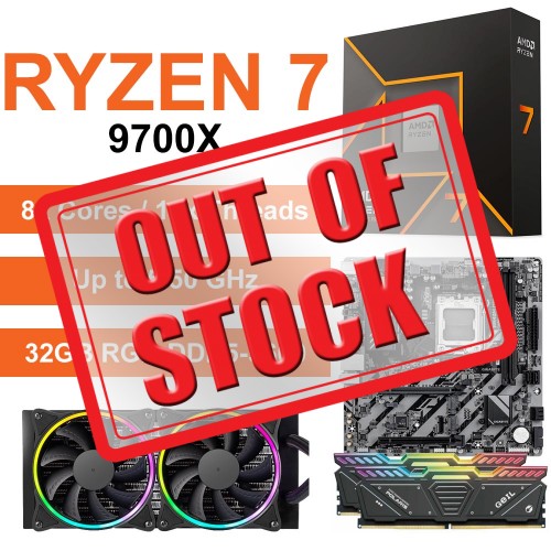 AMD Ryzen 7 9700X / B840M Motherboard / 32GB RGB DDR5-5600 / Liquid Cooling Upgrade Kit AMD Ryzen 7 9700X / B840M Motherboard / 32GB RGB DDR5-5600 / Liquid Cooling Upgrade Kit