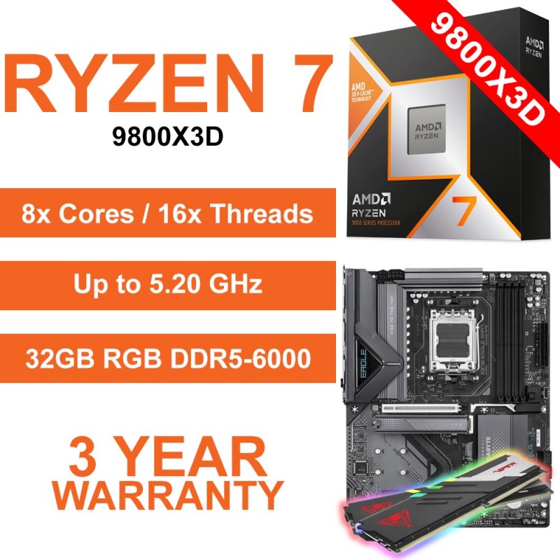 AMD Ryzen 7 9800X3D / Gigabyte X870 EAGLE WIFI7 / 32GB DDR5-6000
