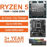 Ryzen 5 7500F / MSI PRO A620M-E Motherboard / 32GB DDR5-6000 [Graphics Card Required] Upgrade Kit