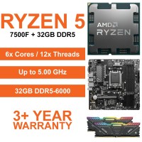 Ryzen 5 7500F / MSI PRO B650M-P Motherboard / 32GB DDR5-6000 [Graphics Card Required] Upgrade Kit