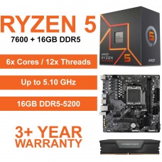 Ryzen 5 7600 / Gigabyte A620M H Motherboard / 16GB DDR5-5200 Upgrade Kit