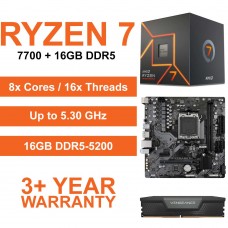 Ryzen 7 7700 / Gigabyte A620M H Motherboard / 16GB DDR5-5200 Upgrade Kit