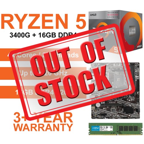 AMD Ryzen 5 3400G / A520M Motherboard / 16GB DDR4-3200 Upgrade Kit