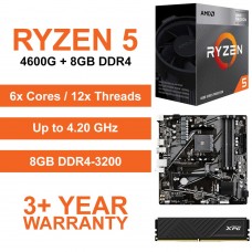 Ryzen 5 4600G with Ryzen Graphics / Gigabyte A520M-DS3H V2 Motherboard / 8GB DDR4-3200 Upgrade Kit