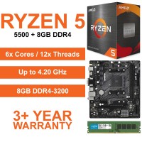 AMD Ryzen 5 5500 / ASRock A520M-HVS Motherboard / 8GB DDR4-3200 Upgrade Kit