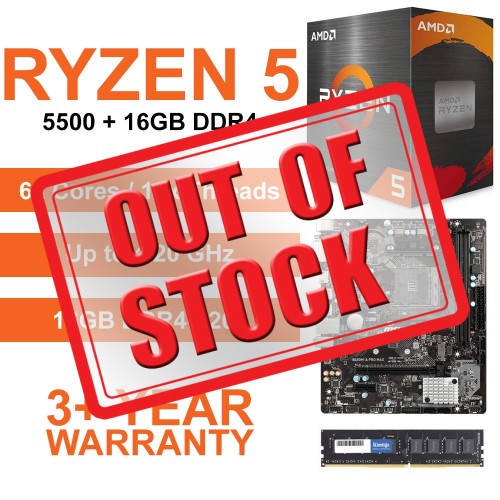 AMD Ryzen 5 5500 / MSI B450M-A PRO MAX II Motherboard / 16GB DDR4-3200 Upgrade Kit