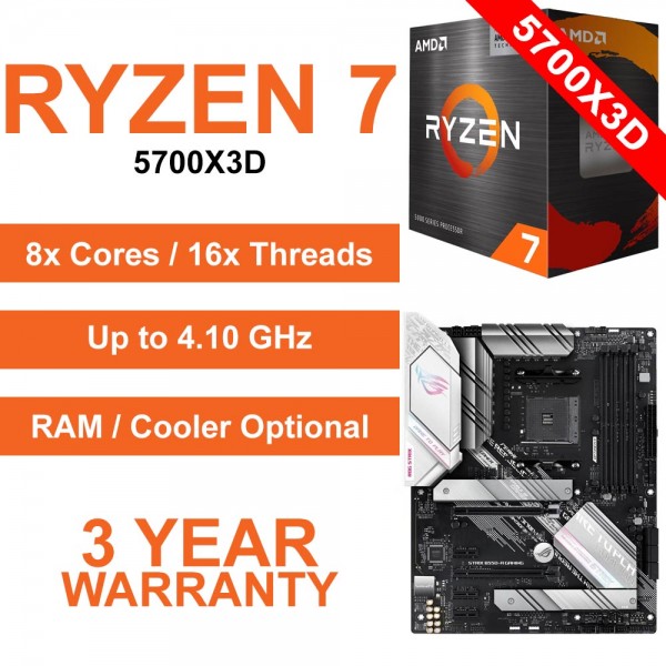AMD Ryzen 7 5700X3D / ASUS ROG STRIX B550-A GAMING Motherboard 