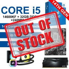 Core i5-14600KF / Gigabyte B760 Gaming X Motherboard / 32GB DDR5-6000 / Corsair H100 AIO [Graphics Card Required] Upgrade Kit