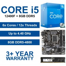 Core i5-12400F / Gigabyte H610M H Motherboard / 8GB DDR5-4800 [Graphics Card Required] Upgrade Kit