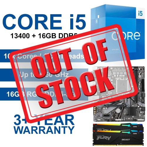 Intel Core i5-13400 / Gigabyte H610M H Motherboard / 16GB RGB DDR5-4800 Upgrade Kit