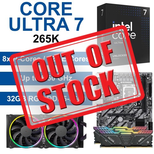 Intel Core Ultra 7 265K / H810M Motherboard / 32GB RGB DDR5-5600 / Liquid Cooling Upgrade Kit