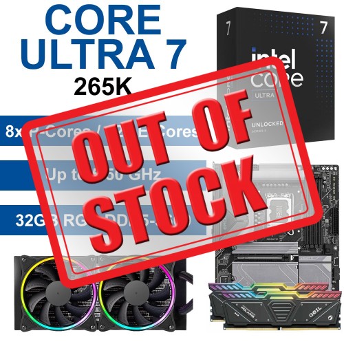 Intel Core Ultra 7 265K / Z890 Motherboard / 32GB RGB DDR5-5600 / Liquid Cooling Upgrade Kit