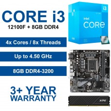 Core i3-12100F / Gigabyte H610M H DDR4 Motherboard / 8GB DDR4-3200 [Graphics Card Required] Upgrade Kit