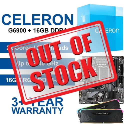 Celeron G6900 / Gigabyte H610M H DDR4 Motherboard / 16GB RGB DDR4-3600 Upgrade Kit
