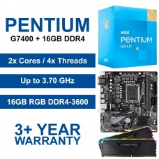 Pentium G7400 / Gigabyte H610M H DDR4 Motherboard / 16GB RGB DDR4-3600 Upgrade Kit