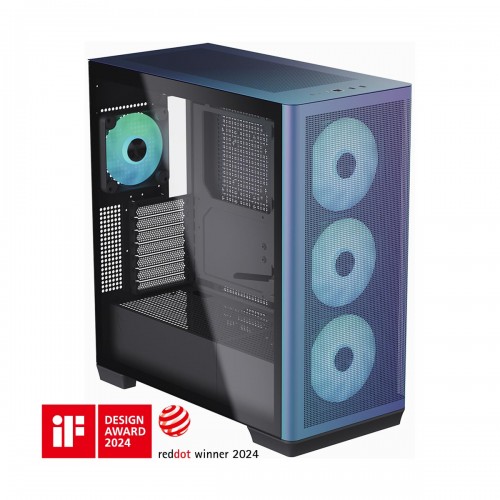 AeroCool APNX C1-R ARGB Tempered Glass Mid Tower ATX Case — ChromaFlair