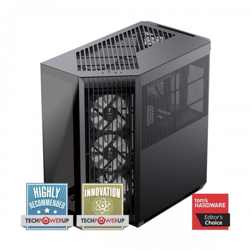 AeroCool APNX V1 ARGB Tempered Glass Mid Tower ATX Case — Black AeroCool APNX V1 ARGB Tempered Glass Mid Tower ATX Case — Black