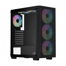 AeroCool B509A FLOW Fixed-Mode ARGB Tempered Glass Mid Tower ATX Case — Black