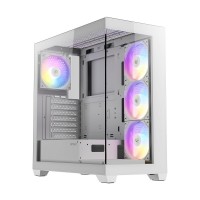 Antec CX300 ARGB Tempered Glass Mid Tower ATX Case — White