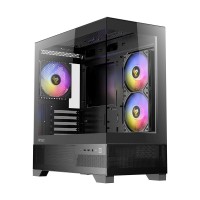 Antec CX500M ARGB Tempered Glass Mini Tower Micro ATX Case — Black