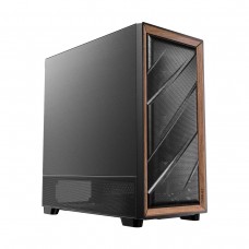 Antec FLUX SE Mid Tower E-ATX Case with Walnut Wood Inlay — Black Antec FLUX SE Mid Tower E-ATX Case with Walnut Wood Inlay — Black