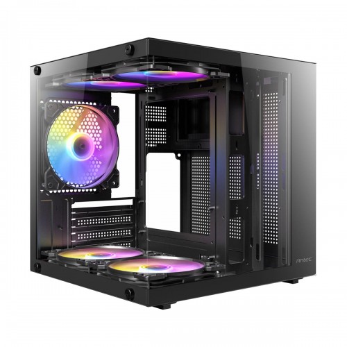 Antec VCX10M ARGB Tempered Glass Dual Chamber Mini Tower Micro ATX Case — Black Antec VCX10M ARGB Tempered Glass Dual Chamber Mini Tower Micro ATX Case — Black