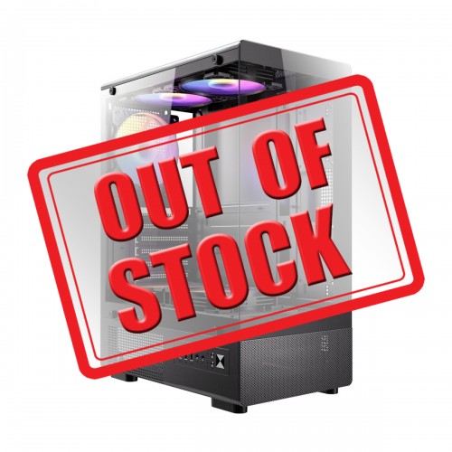 Antec VCX300 ARGB Tempered Glass Mid Tower ATX Case — Black Antec VCX300 ARGB Tempered Glass Mid Tower ATX Case — Black