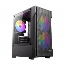 Antec VX100 ARGB Tempered Glass Mini Tower Micro ATX Case — Black