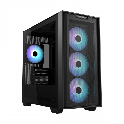 ASUS A21 PLUS ARGB Tempered Glass Mini Tower Micro ATX Case — Black ASUS A21 PLUS ARGB Tempered Glass Mini Tower Micro ATX Case — Black