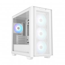 ASUS A21 PLUS ARGB Tempered Glass Mini Tower Micro ATX Case — White