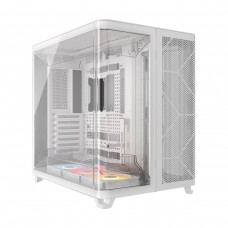 Corsair AIR 5400 RS-R ARGB Tempered Glass Mid Tower Triple Chamber E-ATX Case — White