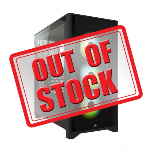 Corsair iCUE 4000X RGB Tempered Glass Mid Tower E-ATX Case — Black
