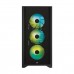 Corsair iCUE 4000X RGB Tempered Glass Mid Tower E-ATX Case — Black