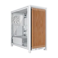 Corsair FRAME 4000D WOOD RS Modular Tempered Glass Mid Tower E-ATX Case — White & Oak