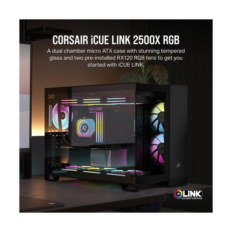 Corsair iCUE LINK 2500X RGB Edition Tempered Glass Mid Tower Dual